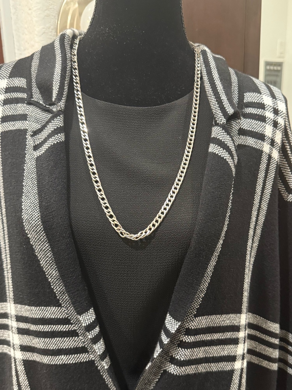 Women's Vintage Sterling Silver Curb Chain